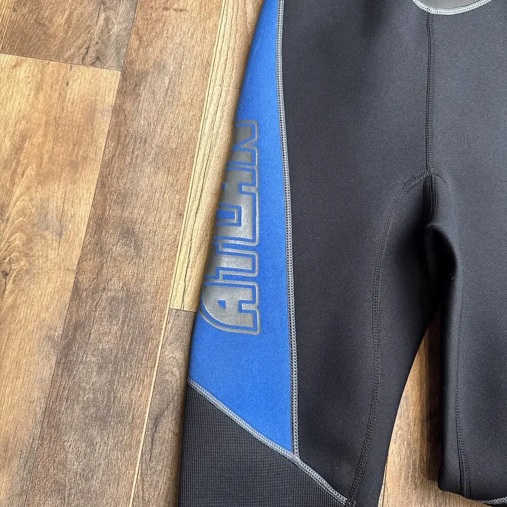 Vintage Atlan Full Body Wetsuit‎ 3/2 MM Men's Small Black Surfer Flextec 6451